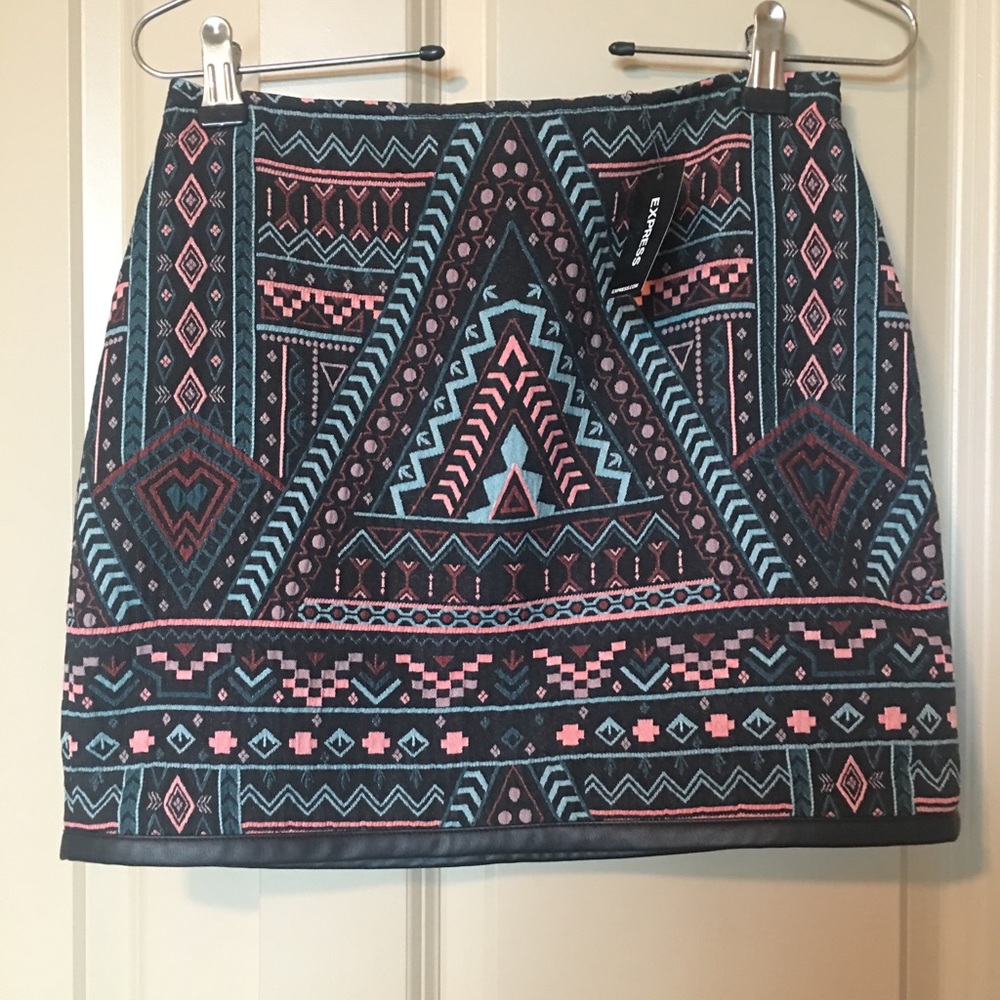 Express tribal mini skirt.